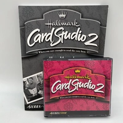 Hallmark Card Studio 2 Deluxe PC CD-Rom Windows Sierra 3-Disc Set w/ Manual - Image 1 of 4