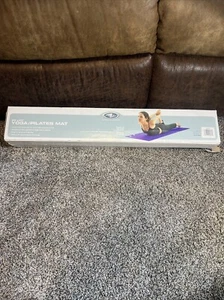 Athletic Works Non Slip Yoga Mat Exercise Training 68 x 24 Inches - Purple - Picture 1 of 3