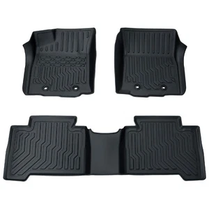 Floor Mats Liners Fit For 2018-2023 Toyota Tacoma Double Cab TPE All Weather - Picture 1 of 10