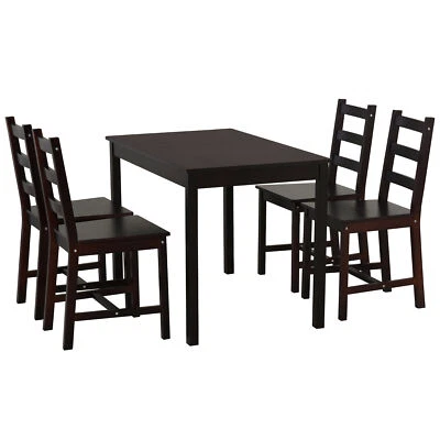 5 Piece Dining Set for 4 Kitchen Table and Chair for Small Space Breakfast Nook - Image 1 of 4