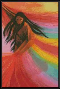 Indianer Indianerinnen gezählt Kreuzstich Karte #21-129 - Bild 1 von 1