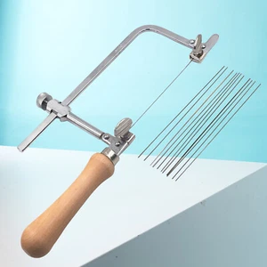 Coping Saw Steel Frame with 0.45mm Diamond Wire Saw for Jade Stone Glass Metal - Picture 1 of 13
