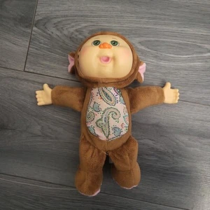 Cabbage Patch Kids bald baby green eyes hard head soft body in suit VGC - Picture 1 of 6