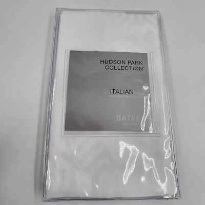 Hudson Park Collection Italian Tivoli Jacquard Sateen Euro Pillow Sham White New - Image 1 of 4