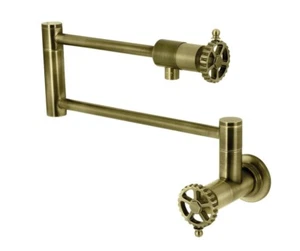 Kingston Brass ~ Fuller KS4103CG Zweigriff Wandhalterung Topffüller, Antikmessing - Bild 1 von 2