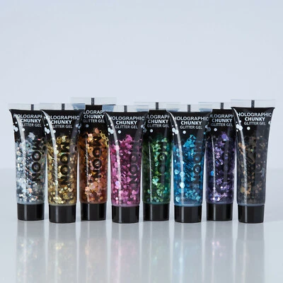 Holographic Chunky Face Body Moon Glitter Gel Festival Art Makeup Cosmetic - Image 1 of 4