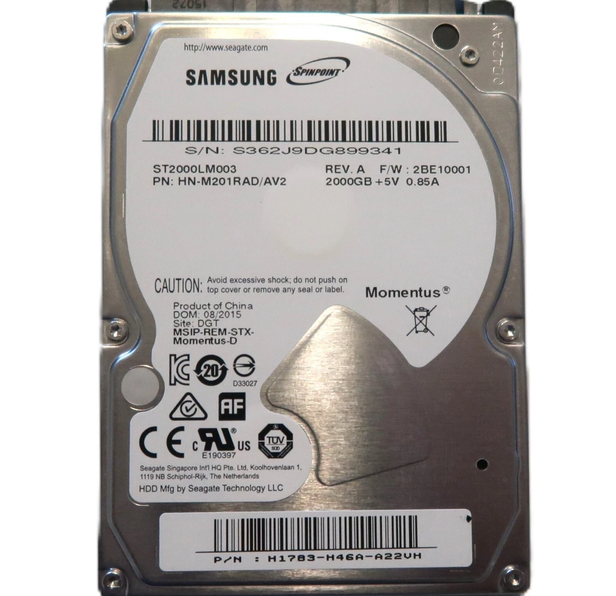 【状態:正常】中古 ハードディスク 2.5インチSSD SATA SAMSUNG MZ7LN128HAHQ 128GB 厚さ:7MM (使用時間:992h/1021h) 2枚セット