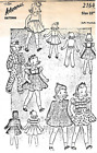 Vintage 1934 Pattern to Make Clothes for 22" Doll- Advance 2164 4 Outfits+Undies