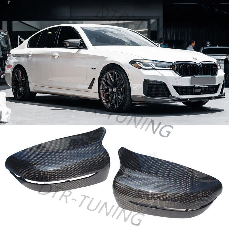 Cubiertas de espejo retrovisor lateral de repuesto de fibra de carbono para BMW Serie 5 G30 G31 530i 540i 17-24 Foto 1 de 4