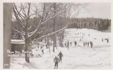 Ski Poster "Early Ski Scene at Hogback Mt. Practice Area" Marlboro, Vt. 1950's