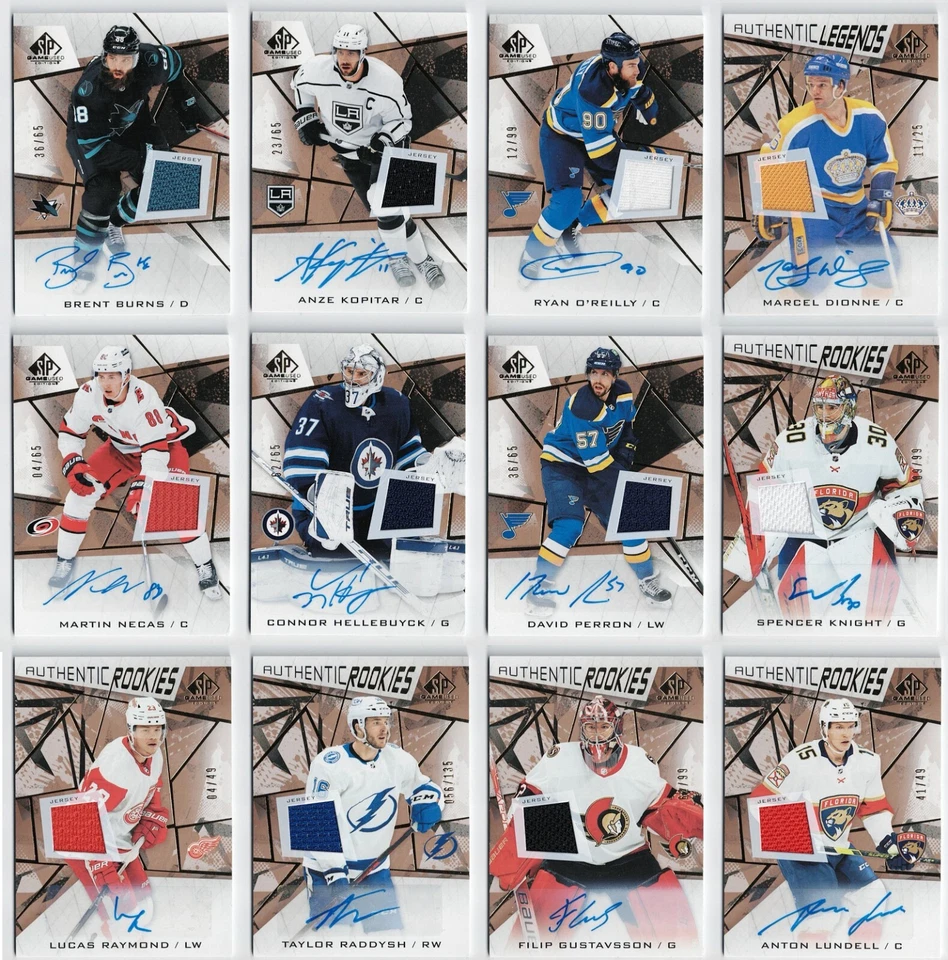 2021-22 SP Game-Used Stars Legends Rookies Autograph Jersey Gold Pick From List - Image 1 of 1