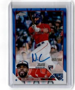 2023 Topps Chrome Update #RA-NC Narciso Crook Auto Blue RayWave RC /150 - Picture 1 of 2