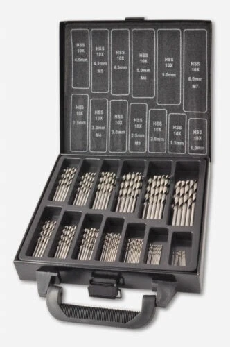 HSS - Spiralbohrer - Satz 1,0 - 6,0 - 130 teilg - geschliffen im Metallkoffer - Bild 1 von 1