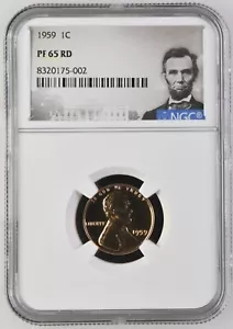 1959 Lincoln Cent 1C NGC PF65 RD - Picture 1 of 2