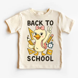 Girls Back To School Goose Shirt - Cute Back To School Tee - Picture 1 of 7