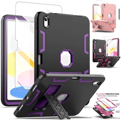 For Apple iPad A16 11"/ iPad 10th Generation Shockproof Heavy Duty Stand Cover - Image 1 of 4