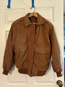 Mixed Blues Vintage Leder Wildleder braun Damen Medium Biker Bomber Jacke lesen - Bild 1 von 11