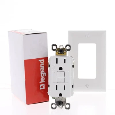 P&S White SelfTest Tamper/Weather Resistant GFCI Receptacle Outlet 15A 1597TRWRW - Image 1 of 4