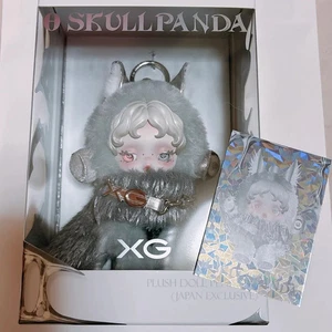 SKULLPANDA x XG Plush Doll Pendant Japan Exclusive ALPHAZ w/Novelty Sticker - Picture 1 of 3