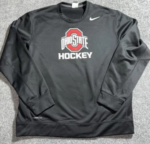 Nike Ohio State Buckeyes Hockey Large schwarz Sweatshirt mit Rundhalsausschnitt Therma Fit - Bild 1 von 9