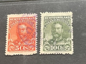 Two Newfoundland Inland Revenue Stamps Used - Bild 1 von 2