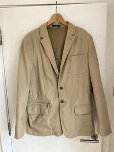 Vintage LL Bean Blazer Men 42 Tall Beige Jacket Coat Field Safari Tropic Vietnam - Picture 1 of 19
