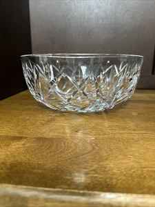 Waterford Crystal Bowl Cut Fan & Cross 8” Signed - Imagen 1 de 7