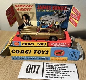 Original Corgi 261 James Bond Aston Martin DB5 With Original Baddie & Repro Box - Picture 1 of 7
