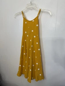 Old Navy 10/12 Girls Yellow Polka Dot Sundress Cotton Knit - Picture 1 of 6