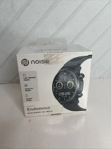 NoiseFit Endeavour Jet Black 1.46" AMOLED Display Smart Watch BT Calling NSW-146 - Picture 1 of 6