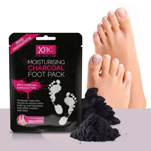 Xbc Moisturising Charcoal Foot Pack Shea Butter 1 Treatment Skin Reduce Callus - Picture 1 of 3