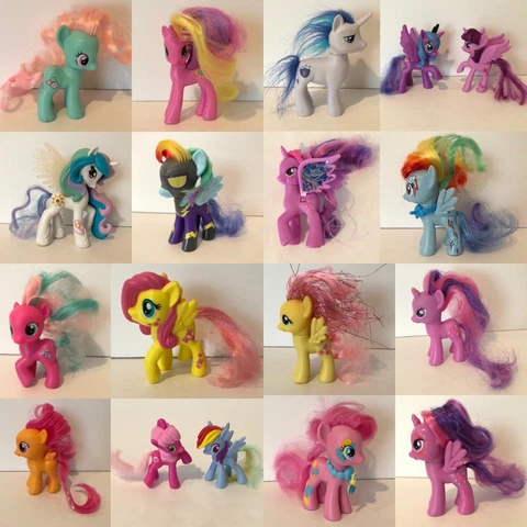 My Little Pony Action Figures 3" 4" G4 Brushable Hair Choice of Individual Pony Cover
