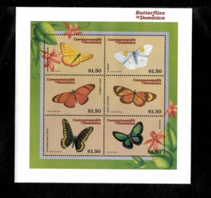 Dominica 2000 - Butterflies - Sheet of 6 Stamps - Scott #2198 - MNH - Picture 1 of 1