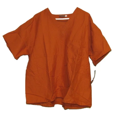 NEW! GELSCRUBS BURNT ORANGE XXXL UNISEX SCRUB TOP - Image 1 of 3