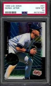 PSA 10 - 1999 Upper Deck UD Ionix # 41 Derek Jeter Yankees de Nueva York Corte - Imagen 1 de 2