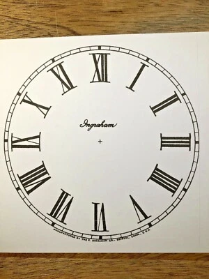 5 Inch Ingraham Clock Replacement Paper Dial (Lot143)