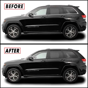 Chrome Delete Blackout Overlay for 2011-21 Jeep Grand Cherokee Window Trim - Picture 1 of 5