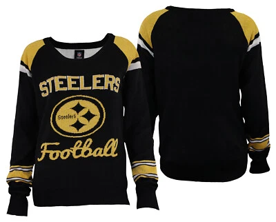 Forever Collectibles NFL Women's Pittsburgh Steelers Glitter Scoop Neck Sweater - Image 1 of 3