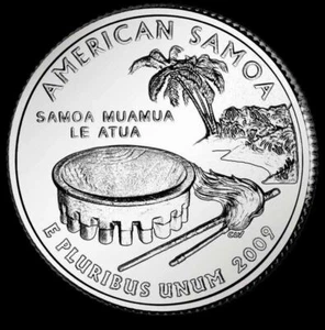 2009 P American Samoa Territorial Quarter New U.S. "Brilliant Uncirculated" Coin - Picture 1 of 3