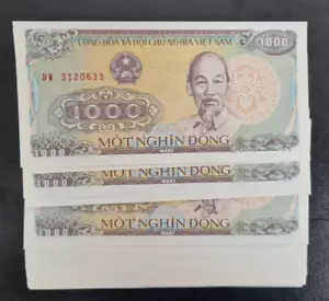 10PCS Vietnam 1000 Dong BANKNOTE CURRENCY VND 1988 UNC - Picture 1 of 1