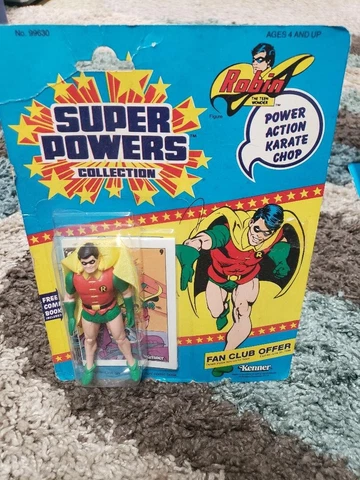 Vintage Kenner Super Powers 1985 ROBIN 23- BACK MOC MIP unopened sealed ! Cover
