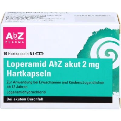 ABZ PHARMA GMBH LOPERAMID AbZ akut 2 mg Hartkapseln 10 St PZN16754333