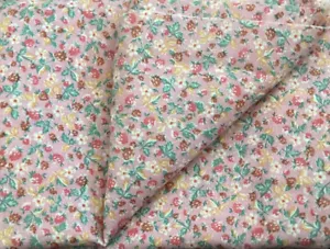Garofano Rosa Calico con Fiori Multicolore Tessuto 3/4 iarda 44" larghezza #200 - Foto 1 di 1