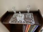 Vintage Art Deco syle Glass Dressing Table Set  - 4 pieces. Excellent Condition