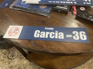 4/20/2012 Fenway 100th Anniversary Yankees Freddie Garcia Game Used Locker Plate - Picture 1 of 6