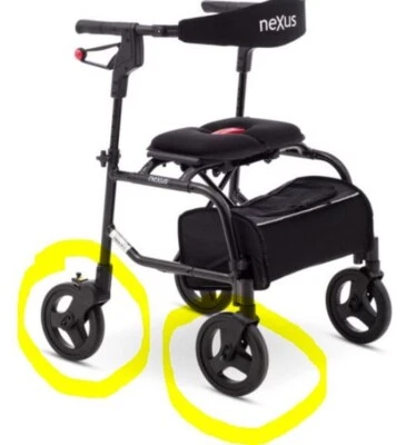 Ersatzrad f. Rollator Russka Rad inkl. Lager Russka® Rollator neXus schwarz