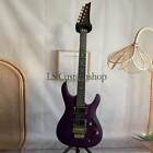 Customized 7V Electric Guitar Purple HSH Pickups FR Bridge Gold Hardware