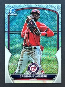 Cristhian Vaquero 2023 Bowman Chrome Mojo Refractor #BCP-209 Nationals - Bild 1 von 2