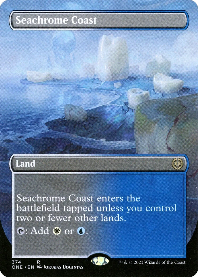 Seachrome Coast (Borderless Alternate Art) [Phyrexia: All Will Be One] - Image 1 of 1