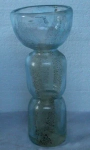 funky aaron aaronson art glass vase earl court period gold flecks totem form b - Picture 1 of 4